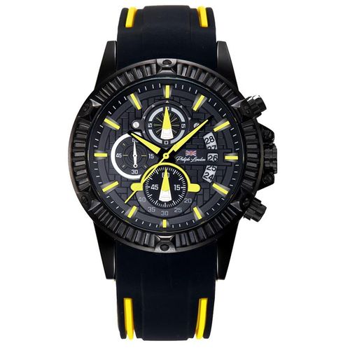 Relógio Philiph London Masculino Ref: Pl80085619m Pr Cronógrafo Black