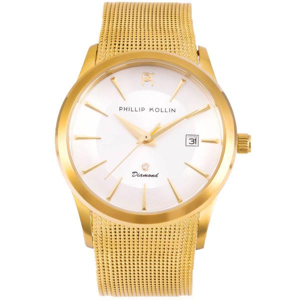 Relógio Phillip Kollin Diamond Gold White