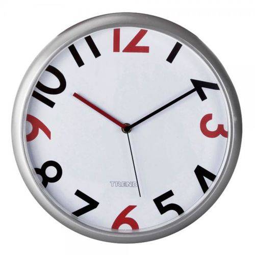 Relógio Ponteiro e Números Coloridos de Plastico 30cm