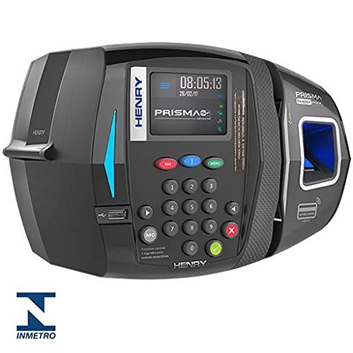 Relógio Ponto Biométrico Bio Prox Barras Mifare Henry Sf Adv R1 Azul