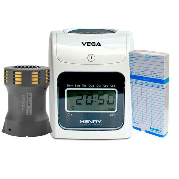 Relógio Ponto Vega com 50 Cartões e Sirene DP2000 220V - Henry