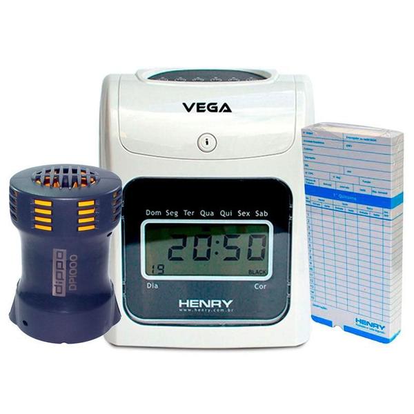 Relógio Ponto Vega com 50 Cartões e Sirene DP1000 220V - Henry