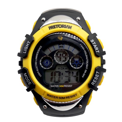 Relógio Pretorian Control Black/ Yellow ( Wprt - 01-2)