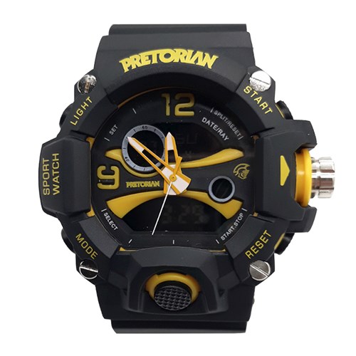 Relógio Pretorian Guard Black/ Yellow ( Wprt-03-2)