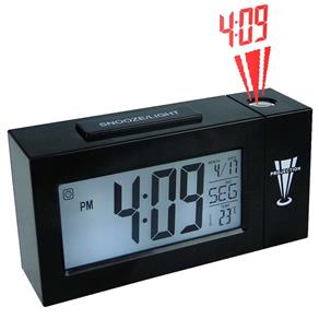 Relógio Projetor de Horas Digital com Termômetro Alarme PRETO CBRN02801
