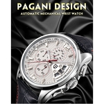 Relógio Pulseira De Couro Cronógrafo Pagani Design Pd3306