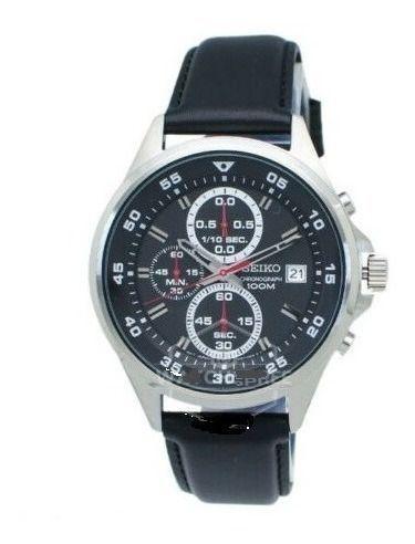 Relógio Pulseira de Couro Sports Seiko Cronógrafo Sks635-P1 Original