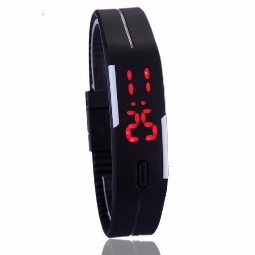 Relogio Pulseira Led Digital Preto Unisex C2 - Oficina dos Relógios