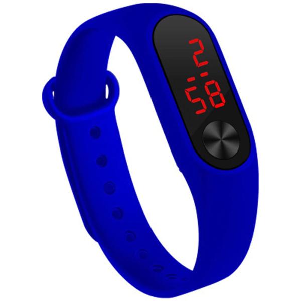 Relógio Pulseira Silicone Digital Led Sport Adulto Infantil Azul M3 - Daf