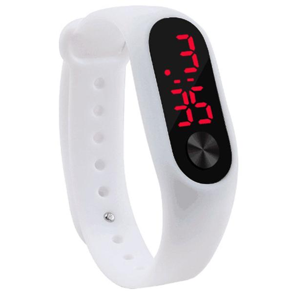 Relógio Pulseira Silicone Digital Led Sport Adulto Infantil Branco M3 - Daf