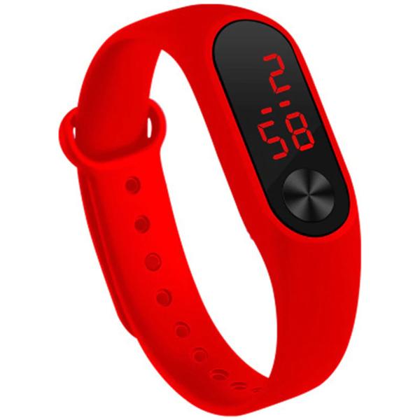 Relógio Pulseira Silicone Digital Led Sport Adulto Infantil Vermelho M3 - Daf