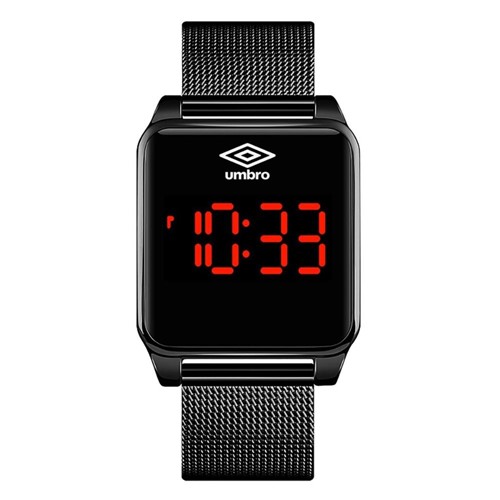 Relógio Pulso Digital Umbro Touch Screen Pulseira Metal Preto