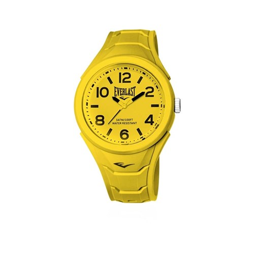 Relógio Pulso Everlast Esporte Silicone Amarelo