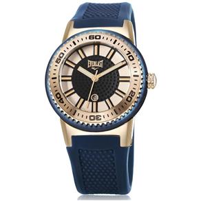 Relógio Pulso Everlast Feminino Aço Silicone Azul E456
