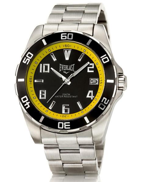 Relógio Pulso Everlast Masculino Aço Calendário E287