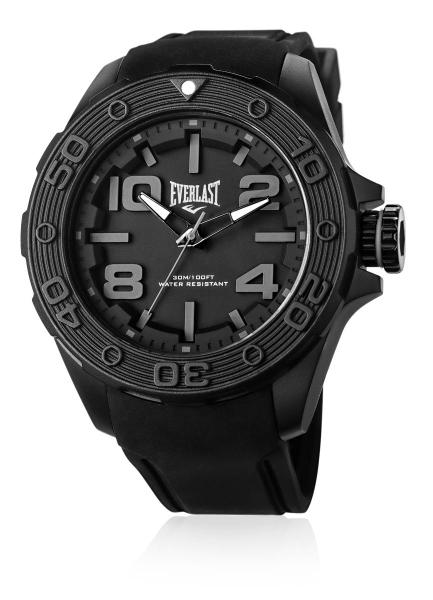 Relógio Pulso Everlast Masculino Silicone Preto E616