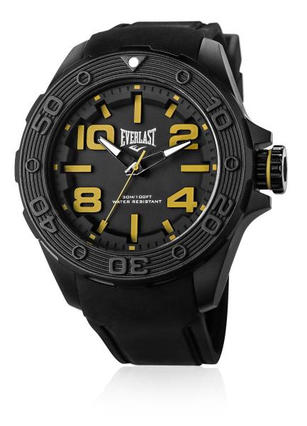 Relógio Pulso Everlast Masculino Silicone Preto E618