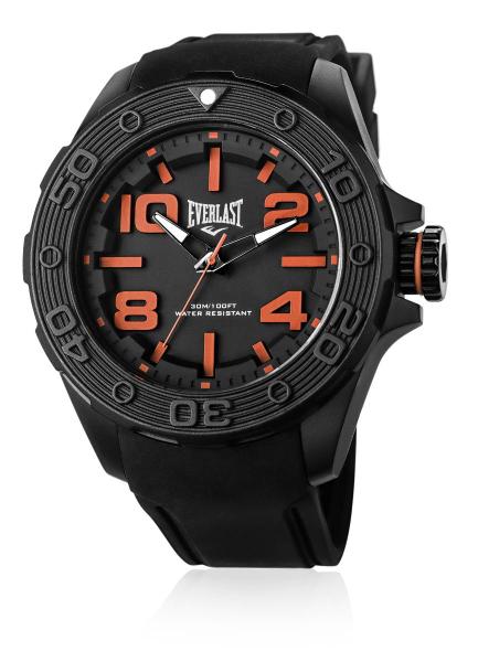 Relógio Pulso Everlast Masculino Silicone Preto E619