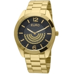 Relogio pulso feminino euro dourado EU2034AL/4P