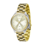 Relógio pulso feminino LINCE dourado LRG4431P