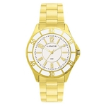 Relógio pulso feminino LINCE dourado lrgb062l