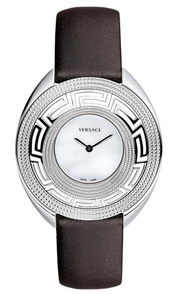 Relogio Pulso Feminino V037 Caixa Aço Pulseira Couro - Versace