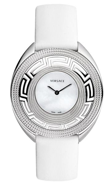 Relogio Pulso Feminino Versace V035 Caixa Aço Pulseira Couro