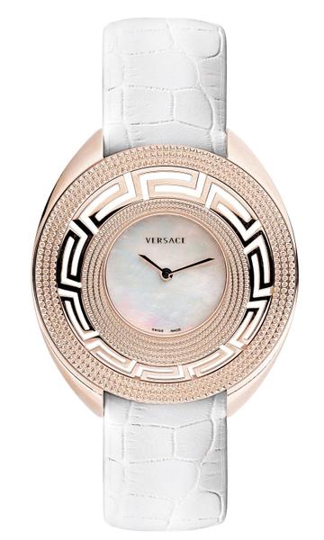 Relogio Pulso Feminino Versace V056 Caixa Aço Pulseira Couro