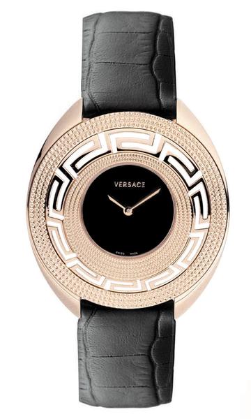 Relogio Pulso Feminino Versace V057 Caixa Aço Pulseira Couro