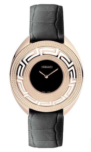 Relogio Pulso Feminino Versace V057 Caixa Aço Pulseira Couro