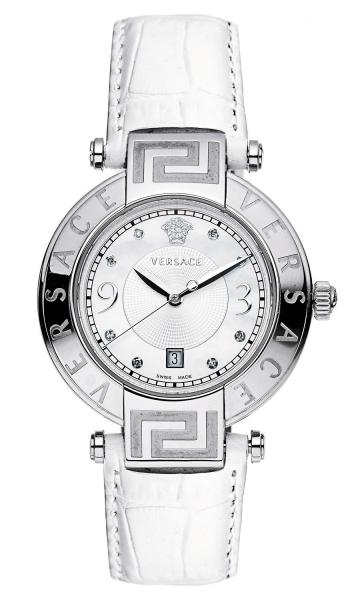 Relogio Pulso Feminino Versace V126 Caixa Aço Pulseira Couro