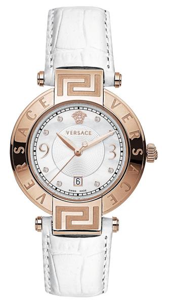 Relogio Pulso Feminino Versace V174 Caixa Aço Pulseira Couro