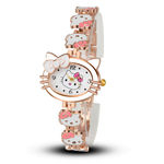 Relógio Pulso Hello Kitty Cristal Infantil Mulheres - Branco