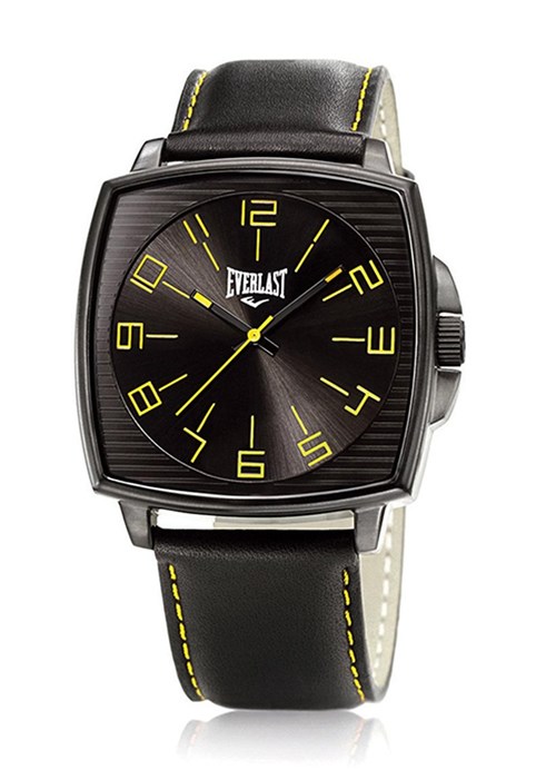 Relógio Pulso Masculino Everlast Analógico Pulseira Couro