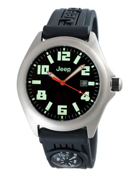 Relogio Pulso Masculino Jeep Caixa Aço Pulseira Silicone