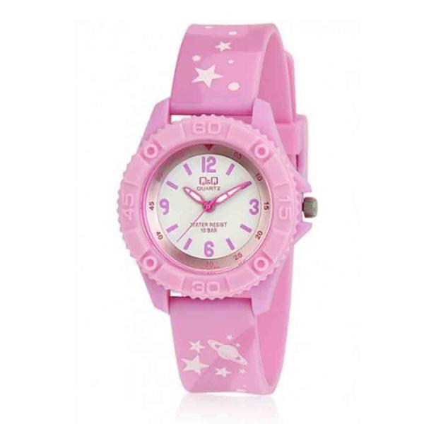 Relógio Q&Q Infantil Feminino Rosa à Prova DÁgua VQ96J020Y - Qq