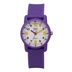 Relógio Q&Q Infantil Feminino Roxo à Prova D`Água Vr41J001Y