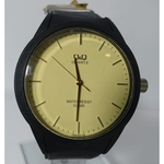 Relógio Q&q Preto Fundo Dourado Fashion - Vr28j005y