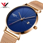 Relógio Quartz Relógio Men 2019 Fina Women Watch Aço Inox banda azul simples Whole