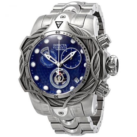 Relogio Reserve Venom 27698 Prata Azul Cabo Aço - Iv