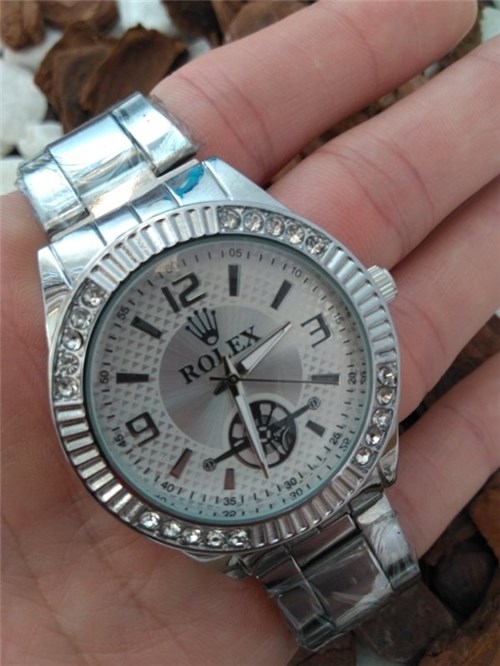 Relógio Rolex Prata Strass 2505