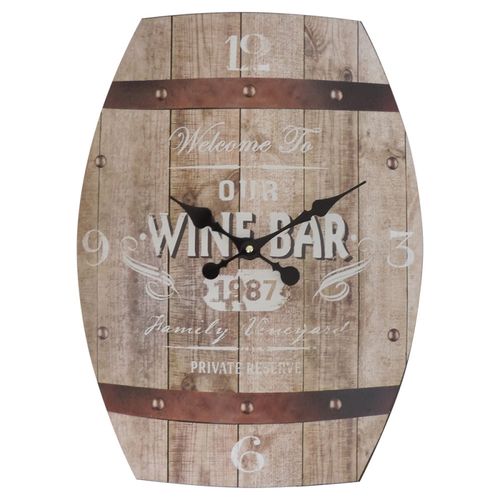 Relógio Rústico Barril Wine Bar