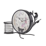 Relógio rústico decorativo retro do estilo do vintage para o preto home da decoração do quarto