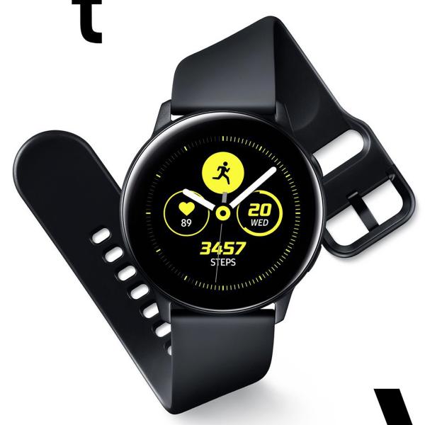 RELÓGIO SAMSUNG SMARTWATCH GALAXY WATCH ACTIVE 5 ATM 40mm BLUETOOTH IOS ANDROID COR PRETO