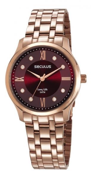 Relógio Seculus Analógico Feminino Rose Gold 77007lpsvra3