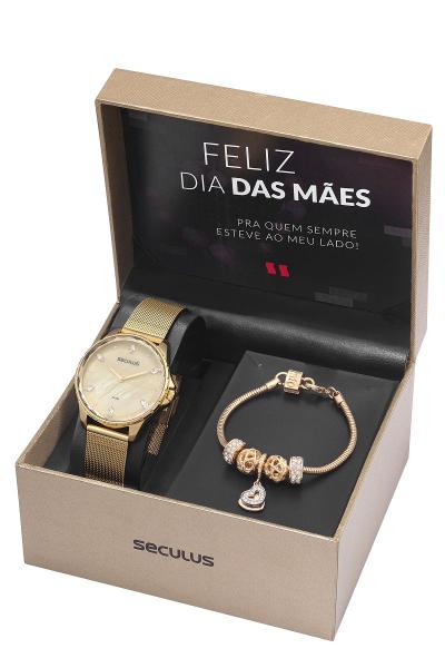 Relógio Seculus Feminino 77069LPSKDS1K1 com uma Pulseira