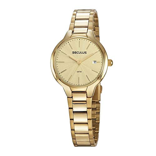 Relógio Seculus Feminino Casual Dourado 77051LPSVDS1