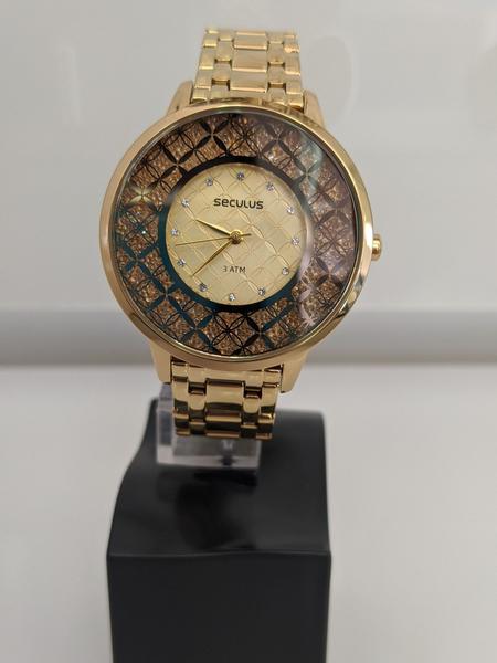 Relógio Seculus Feminino Cor Dourada (13010lpsvda1)