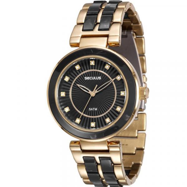 Relógio Seculus Feminino Dourado 20410LPSVDF4