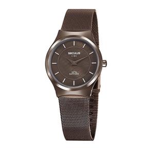 Relógio Seculus Feminino Lpsvds Line Slim Chocolate